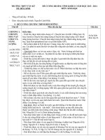 ĐỀ CƯƠNG ÔN TẬP HK1 MÔN SINH HỌC 11