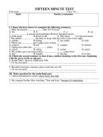 kiem tra 15'''' lan 5 lop 10