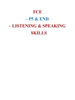 Anh văn B2: FCE Listening and Speaking Skill Part 5