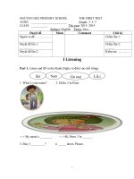 đề thi anh văn lớp 3 năm 2013