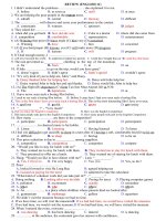 BT Ôn thi HKI Anh 11