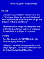 CHUYÊN ĐỀ ỨNG DỤNG CNTT TRONG DẠY KHOA HỌC 5