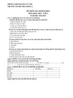 KIỂM TRA ĐỊNH KÌ CUỐI HỌC KÌ I