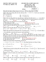 ĐỀ KIỂM TRA 1 TIẾT HK I