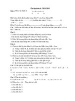 Câu hỏi ôn tập toán 6 kỳ I 2013-2014