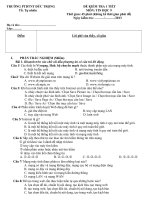 Đề kiểm tra 1 tiết học kỳ 1