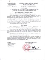 Tách khối HS THCS ( Cấp 2) ra khỏi trường THPT Đạ Tông để bàn giao cho trường THCS Liêng Trang , Đam Rông