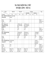 ma trận kiểm tra 1 tiết