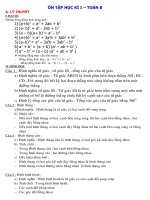 ÔN TẬP TOÁN 8 THI HOC KÌ I (HAY)