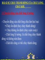 BÀI 42 SỰ CHẢY THÀNH DÒNG CỦA CHẤT LỎNG VÀ CHẤT KHÍ ĐỊNH LUẬT BÉC-NU-LI