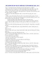 ĐỀ CƯƠNG ÔN TẬP HỌC KÌ I MÔN ĐỊA LÍ LỚP 8  NĂM HỌC 2010 - 2011