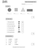 ĐỀ THI HỌC KỲ 1. ANH 4