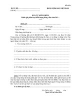 Biểu mẫu đánh giá TCCSĐ và đảng viên năm 2013