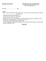 Đề kiểm tra hình học 12 cuối chương 1