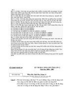 ĐỀ THI HSG TỈNH SINH