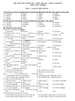 de cuong hk1 anhvan10 tung unit hay co phan tu luan