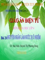 Khoa học 4 ; Nguyên nhân làm nước ô nhiễm