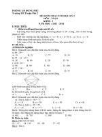 ĐỀ KIỂM TRA CKI LOP2 NĂM 2013-2014