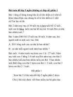 Bài toán đố lớp 5 ngắn phần 1