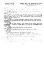 ĐỀ KHẢO SÁT HSG LẦN 1 - SINH 8