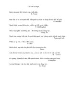 các câu tục ngữ