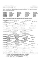 TÀI LIỆU ÔN THI TỐT NGHIỆP ĐẠI HỌC MÔN ANH VĂN