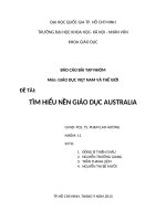tiểu luận môn giáo dục việt nam và thế giới tìm hiểu nền giáo dục australia
