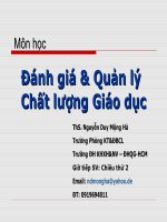 đánh giá và quản lý chất lượng giáo dục