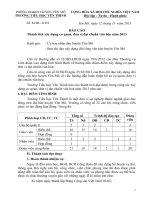 Báo cáo trường học đạt chuẩn văn hóa