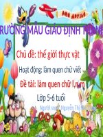 Làm quen chữ việt lớp lá