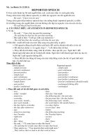 Reported speech- grammar and practice exercises