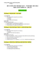 ĐỀ CƯƠNG ÔN TẬP KT HỌC KÌ 1 CƠ BẢN