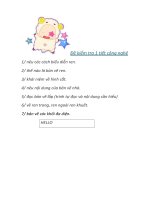 đề ôn tập kiểm tra 1 tiết công nghệ