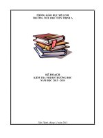 Kế hoạch kiểm tra nội bộ trường học