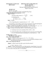 Đề và đáp án thi thử môn toán lớp 11 HKI đề số 1