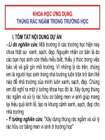 XÂY THÙNG RÁC NGẦM VÀ XỬ LÍ RÁC HỮU CƠ BẰNG MEN VI SINH