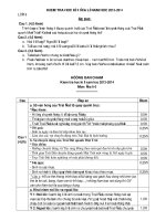 DE KIEM TRA-DAP AN- BIEU DIEM DIA 6.7 PGD THUY NGUYEN 2013-2014