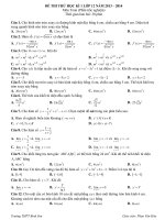 ĐỀ THI THỬ HK1 TOÁN 12 2013
