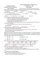 đại học lần 1 môn sinh