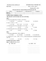 ĐỀ KIỂM TRA HỌC KÌ 1 LỚP 4.HIỀN