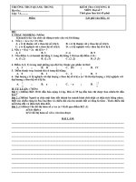 Đề kiểm tra 1 tiết đại số 7 chương 2