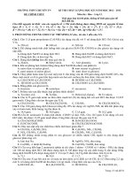 Đề+đáp án thi HK 1 môn hoá (hay)