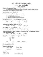 ĐÊ KT CUỐI HKI TOÁN 5 CÓ ĐÁP ÁN HAY