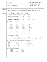 ĐỀ THI GIỮA KÌ I - LỚP 1 -2013-2014