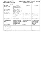 Đề kiểm tra học kì I lớp 10, 11 có cả đáp án và ma trận