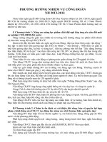 PHƯƠNG HƯỚNG HOẠT ĐỘNG CÔNG ĐOÀN 2013-2014