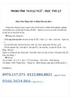 DẠY KÈM TẠI NHÀ (TIẾNG HOA + TIẾNG ANH)