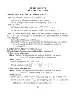 đề thi HKI khối 12 tỉnh đồng tháp năm 2013-2014