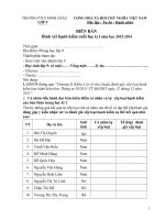 Biên bản bình xét hạnh kiểm