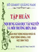 Tập huấn giáo dục MT, biển đảo- Phần 2